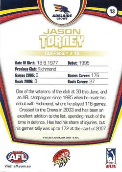 2007 Select AFL Supreme #13 Jason Torney Back